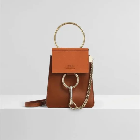 Chloe Bags Chlo Faye Bracelet Mini Bag In Brown Terracotta